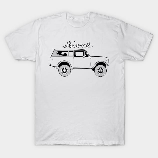 International Scout II Harvester Classic Vintage 4x4 Truck Offroad Vehicle T-Shirt by bigraydesigns